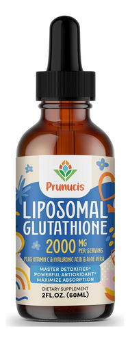 Liposomal Glutatión Liquido 2000mg + Vitamina C Hecho Usa Sabor Sin Sabor