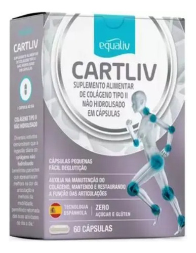 Equaliv Cartliv Colageno Tipo 2 60 Cápsulas - Apsen Suplemen