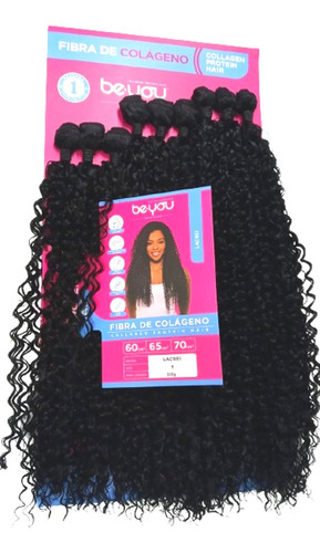 Cabelo Be You Fibra De Colágeno Lacrei 70 Cm 320g 9 Telas Cor Cor 1 (preto)