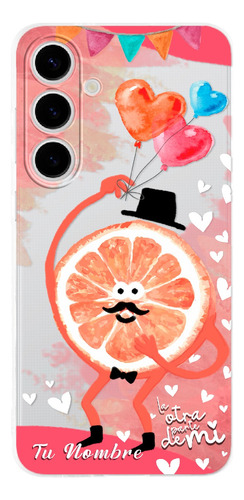 Funda Para Galaxy De Parejas Media Naranja Con Nombre De Él