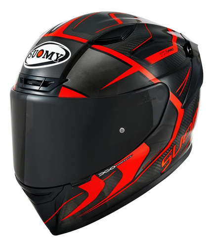 Casco Para Moto Suomy Tx-pro Carb Talla M Color Rojo