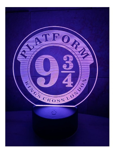 Lampara Led 3d Plataforma 9 3/4 (harry Potter)