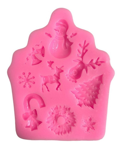 Molde De Silicona Molde Navidad Molde Fondant Navideños