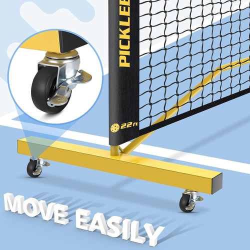 Fostoy Red Portátil De Pickleball Con Ruedas, Juego De Pickl