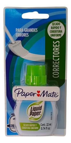Pincel Corrector Tipo Líquido Paper Mate Liquid Paper 22ml