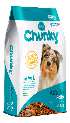 Alimento Seco Perro Chunky Adulto Nuggets De Pollo 2kg X3und