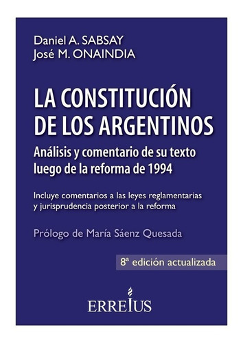 Libro La Constitución De Los Argentinos - Errepar
