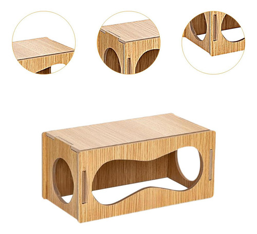 Y Hámster Túnel De Madera De Madera Hámster 22x11x10cm