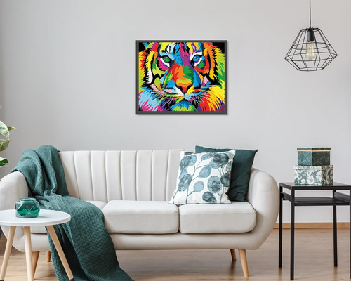 Pintura Enmarcada De Madera Por Números Kit De Pintura Acríl