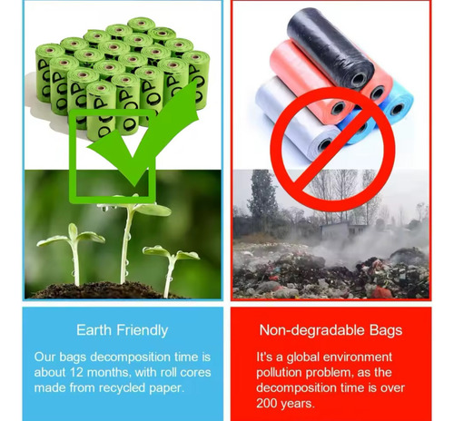 Bolsas Biodegradables Para Excremento De Perro Verde
