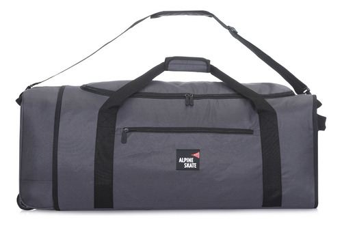 Bolso Carro Ruedas Comodo Transportable Rebatible Viajes Color 16187 Gris Liso