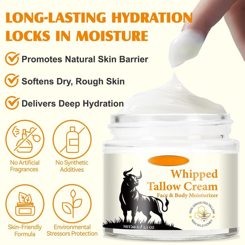 - Crema De Sebo De Res Y Miel For La Piel, Crema Hidratante