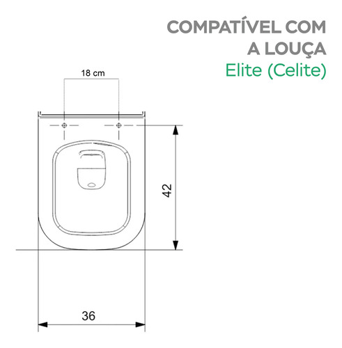 Assento Sanitario Celite Elite Branco Mdf Sicmol