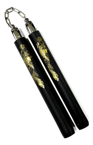 Nunchakus Negros Entrenamiento Cadena De Acero Ninja Chacos | Mercado Libre