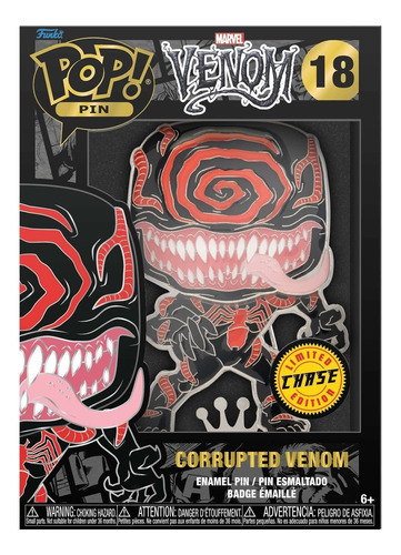 Funko Pop! Pin Marvel Venom Corrupted Venom 18 Chase Glow