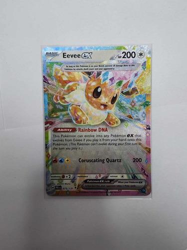 Tarjeta Carta Pokemon Pikachu Eevee Ex Prismatic Cristal Tgc Eevee