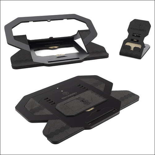 Imagen 1 de 10 de Kit Soporte Notebook + Celular Regulable Portátil Madera