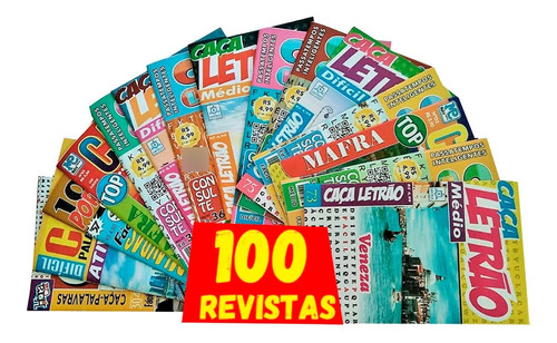 100 Revistas Caça Palavras Com Letra Grande Sem Repetição