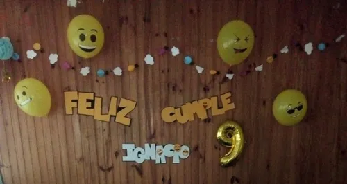 Emoji Cartel Cumpleaños Emoticones Goma Eva Personajes Emoji
