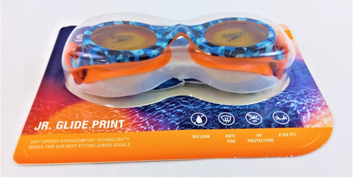 Gafas De Natación Speedo. Glide Jr. Print   Junior 6/14 Años