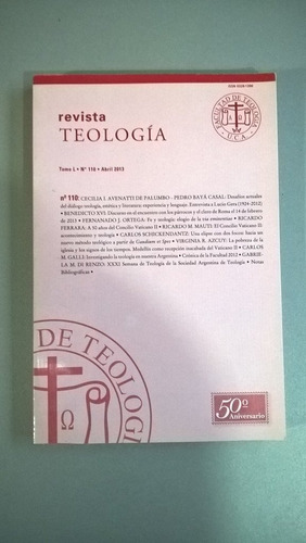 Revista Teología 110 - Ortega - Ferrara - Galli - Azcuy