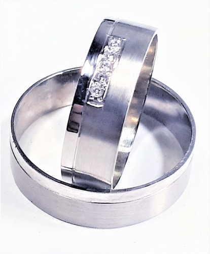 Bellas Argollas De Matrimonio En Oro Blanco 10k Envío Gratis
