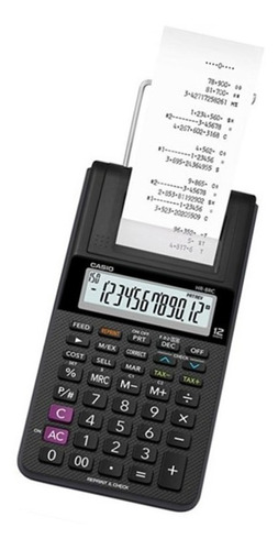 Calculadora Miniprint. Casio Hr-8rc Black O White