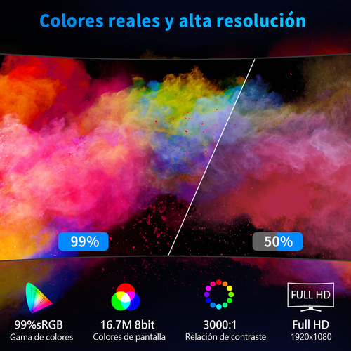 Vedd Monitor Gamer Curvo CPA164 27 pantalla color negro 180hz 127v