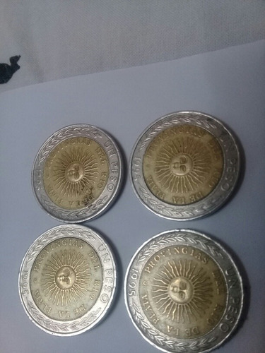 4 Monedas De 1 Peso Con Error Provingias