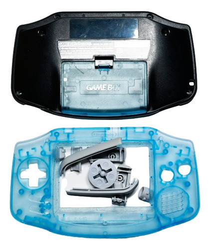 Carcasa Poco Uso Usada Para Game Boy Advance Celeste Negro