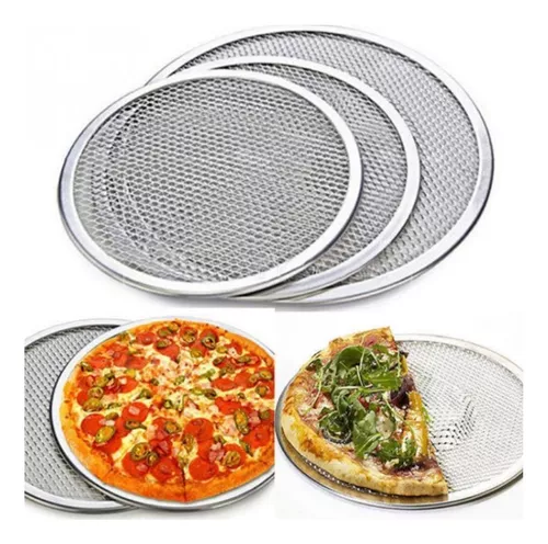 Molde de pizza charola para hornear pizza de aluminio bandeja con agujeros  NUEVO