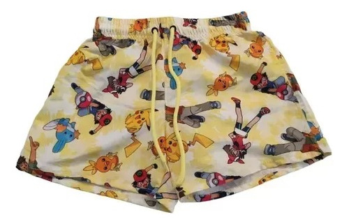 Short Baño Con Suspensor Poke Pika Niño Niña Unisex 