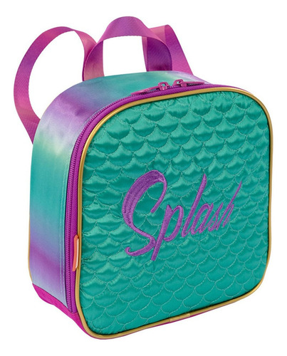 Mochila De Costas G Lancheira Sestini Splash Mermaid Cor Rosa