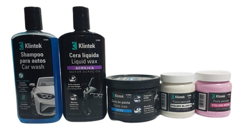 Kit De Lavado Pulido Y Encerado Para Auto Klintek