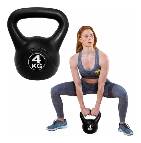 Pesa Rusa 4 Kg/8.8 Lb Kettlebell, Funcional Cross Tayga Color Negro