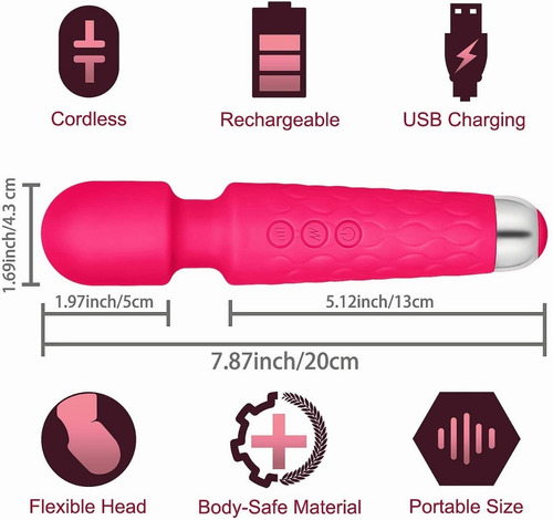 Imagen 2 de 6 de Masajeador Vibrador Grado Recargable Usb Portáti Waterproof
