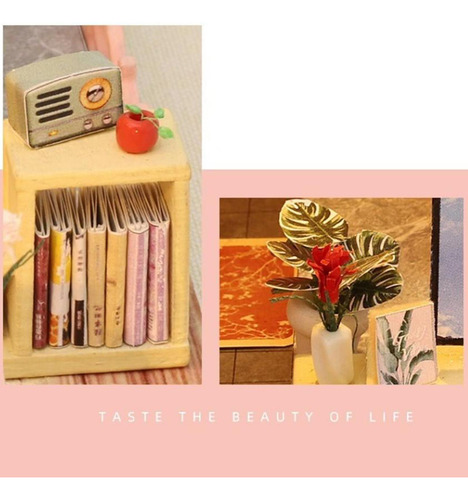 Kit De Casa De Muñecas Miniatura Diy Casa De Flores Madera