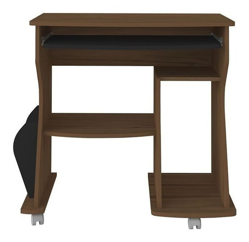 Escrivaninha Artely Mesa para computador 160 mdf de 880mm x 780mm x 460mm amêndoa/preto