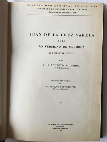 Juan De La Cruz Varela En La U De Cordoba M