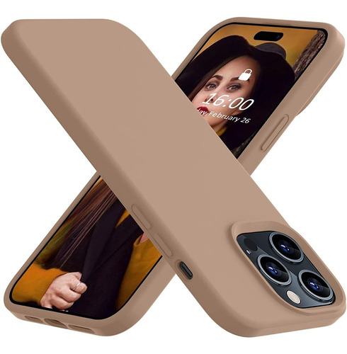 Funda Protectora Vooii Para iPhone 14 Pro Max (marron Claro)