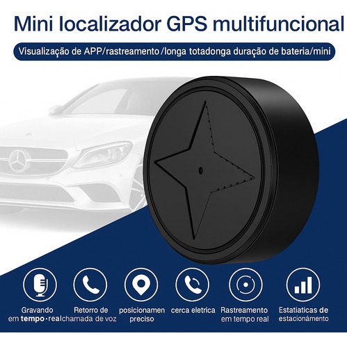 Localizador Gps Mini Rastreador Com Escuta E Alarme Para Car