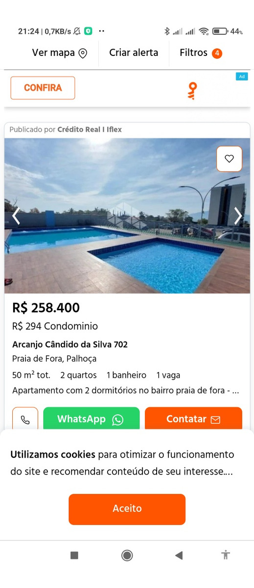 Captação de Apartamento a venda na Rua Arcanjo Candido Da Silva , 702 Sn, Praia de Fora, Palhoça, SC