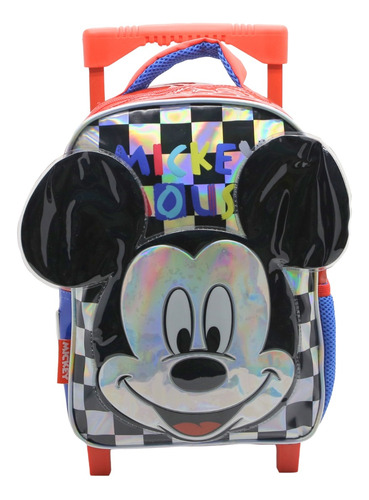 Mochila Con Carro Infantil 12 Pulgadas Mickey Mouse Cresko