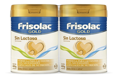 Frisolac Gold Sin Lactosa 2 Pack 400g