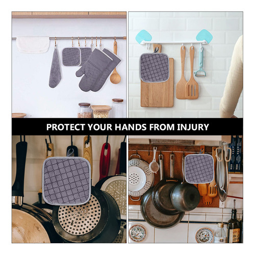 Guantes De Cocina, Lino Y Algodón Para Horno, 4 Unidades, Co