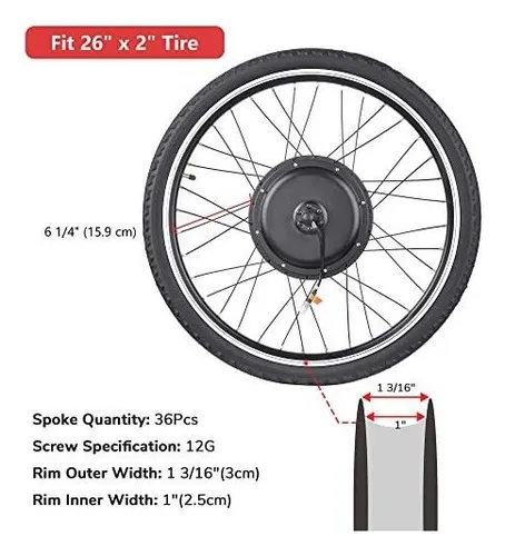 Kit De Conversión Bicicleta Eléctrica 48v Motor Potente Lcd