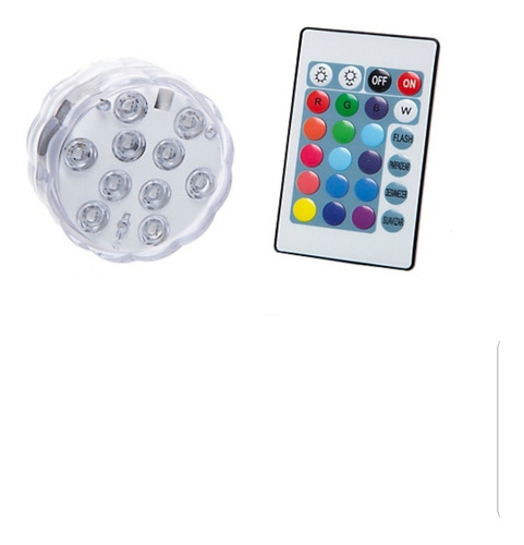 Luz Led Rgb Sumergible Peceras Fuente Agua Jardin Exteriores