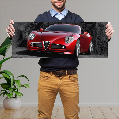 Cuadro 30x80cm Auto 2003 Alfa Romeo 8c Competizi 183