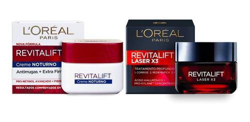 Loreal Laser X3 50ml +  Revitalift Noturno 49g