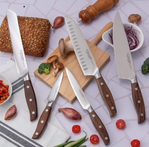 Cuchillo Cocinero Forjado 3 Claveles Norden 20cm Color Plateado